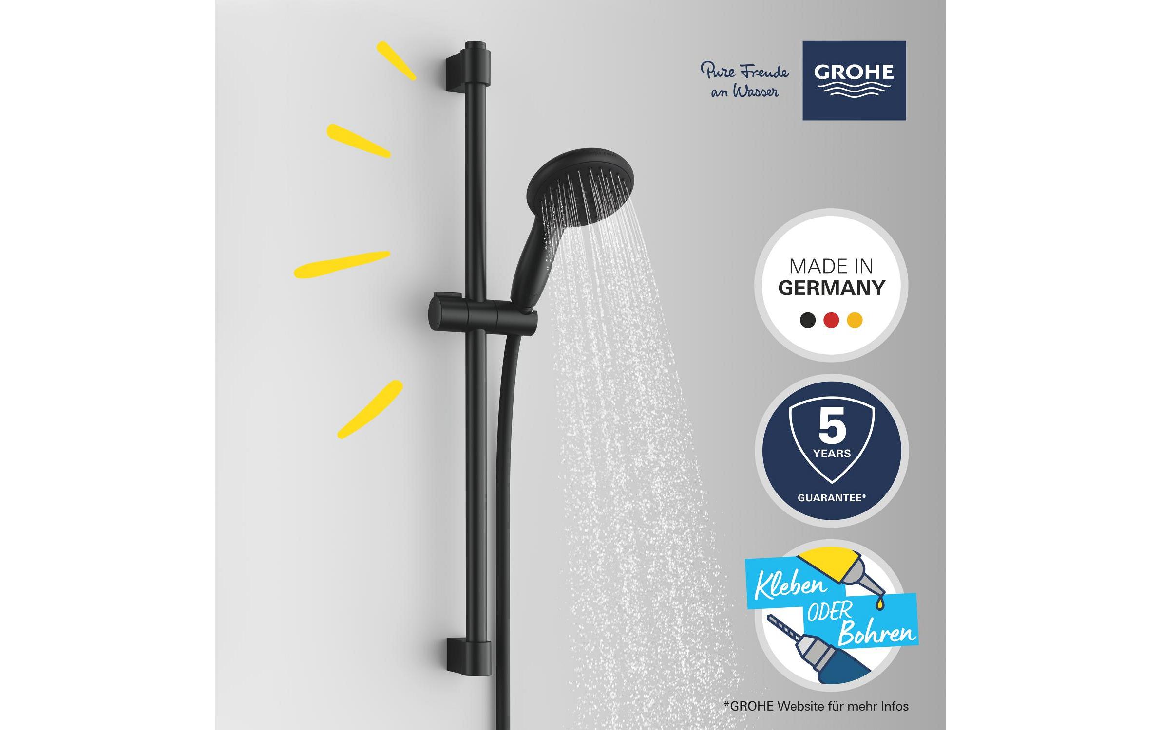 GROHE Duschsystem Vitalio Start 110 Mattschwarz