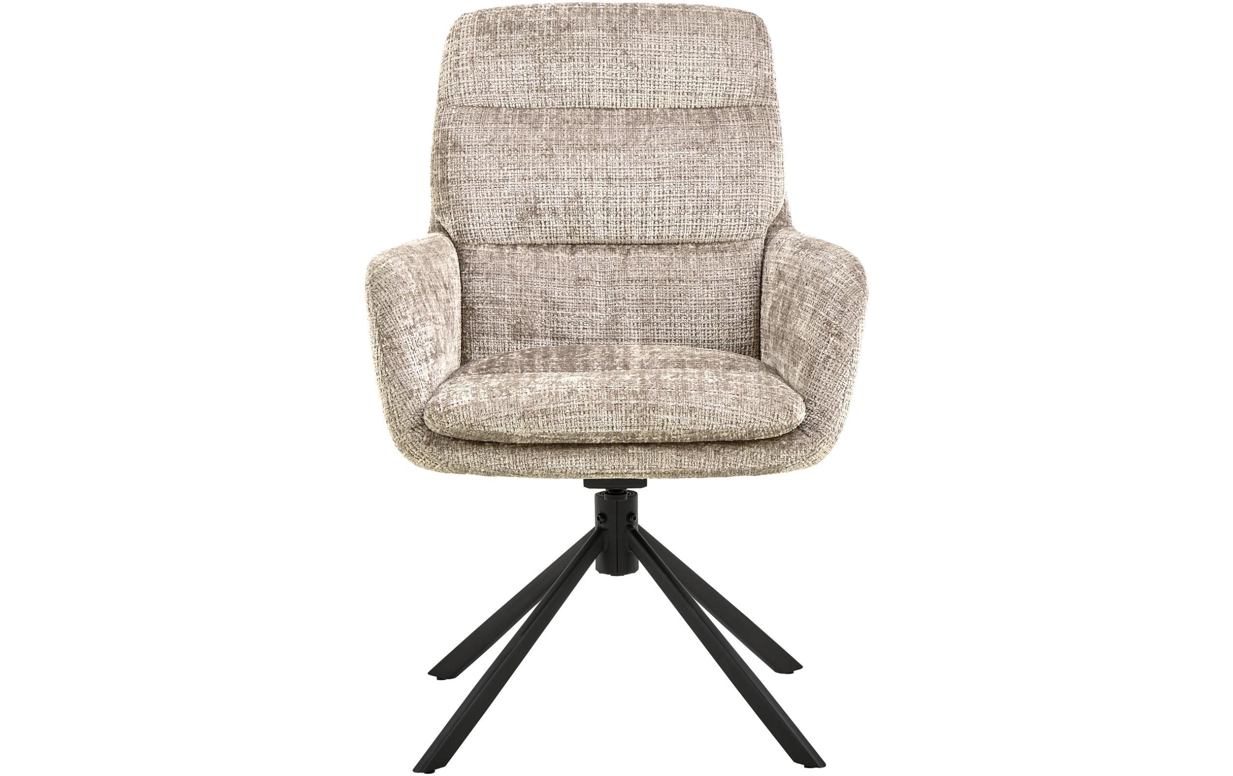AC Design Stuhl Edgar Beige/Schwarz, 2 Stück
