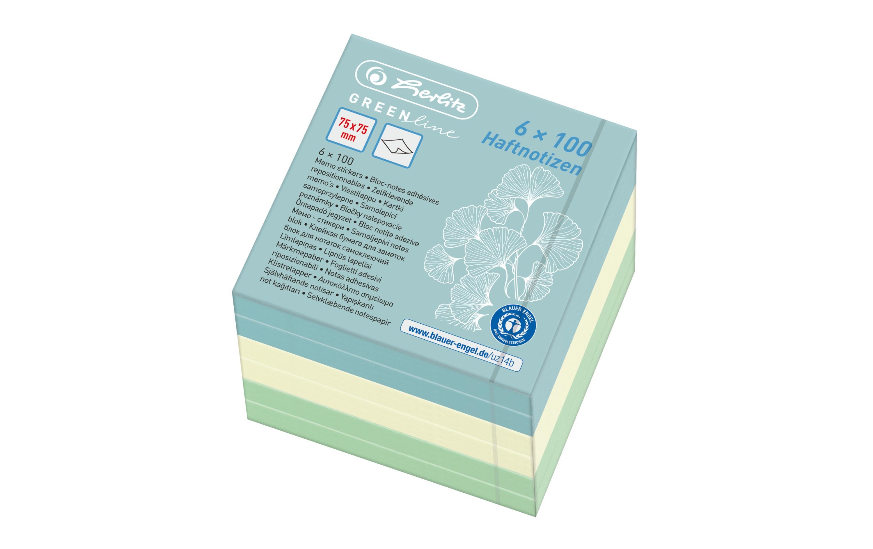 Herlitz Notizzettel Block à 600 Blatt, Mehrfarbig Herlitz Notizzettel Block à 600 Blatt, Mehrfarbig