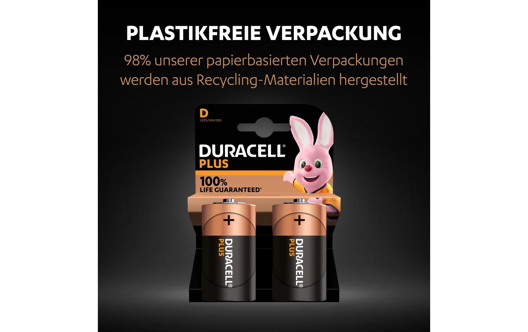 Duracell Batterie D Plus Power 2 Stück