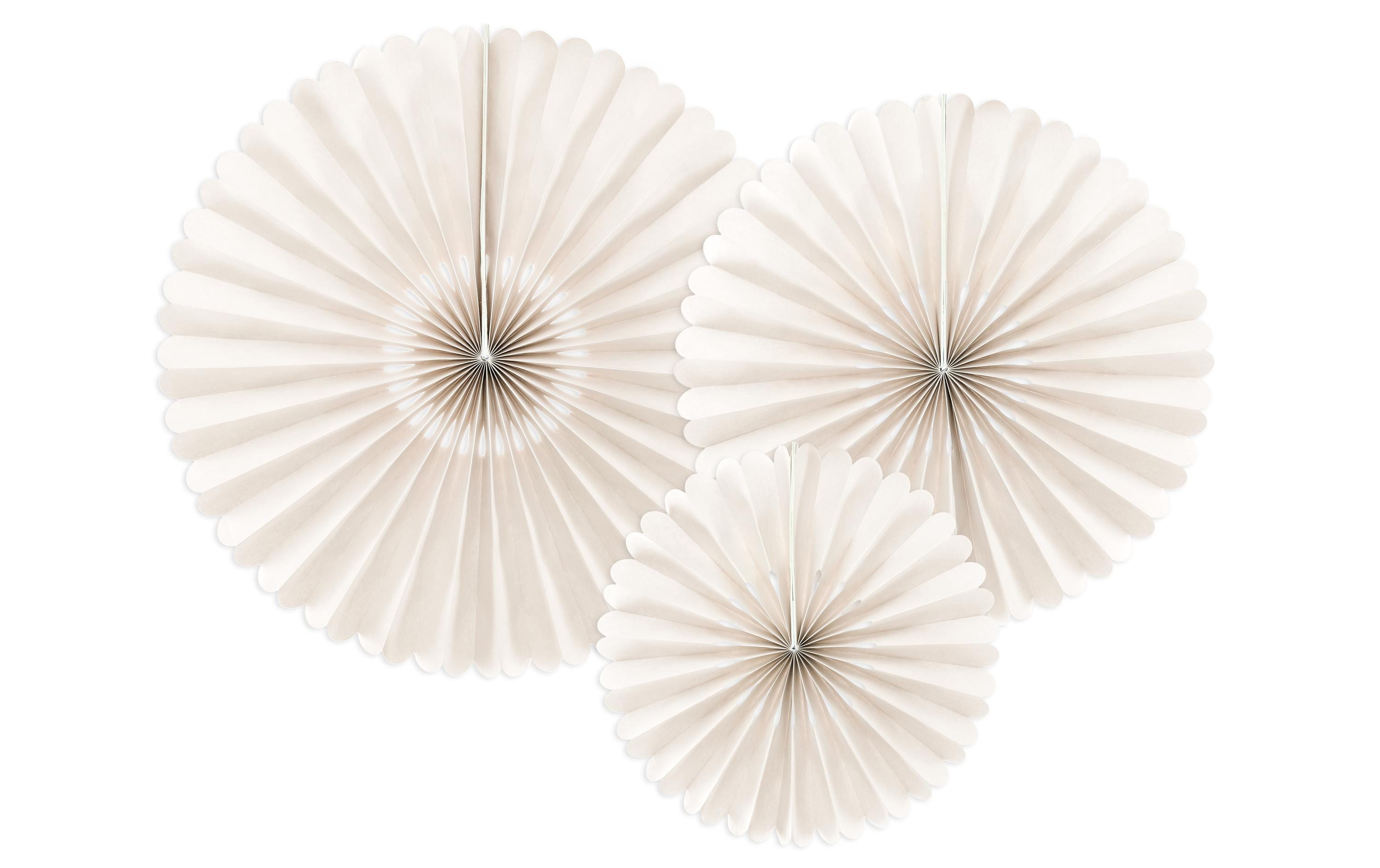 Partydeco Rosetten Pastell 3 Stück, Beige Partydeco Rosetten Pastell 3 Stück, Beige