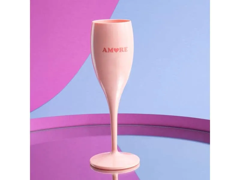 Koziol Sektglas Amore 100 ml, 1 Stück, Rosa