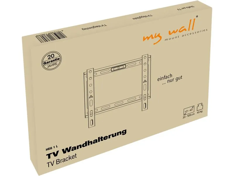 My Wall Wandhalterung HEG1L Economy-Line Schwarz