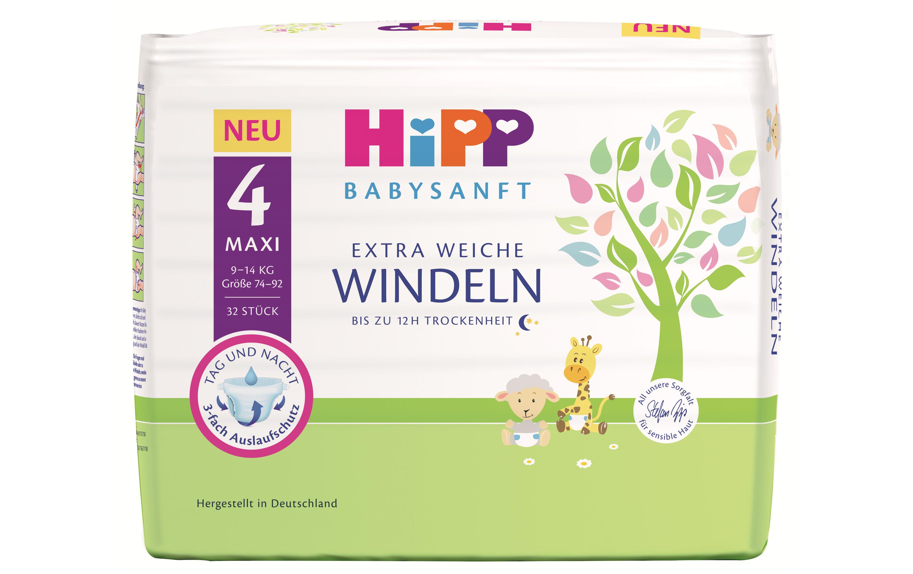 HIPP Windeln Babysanft Maxi Grösse 4