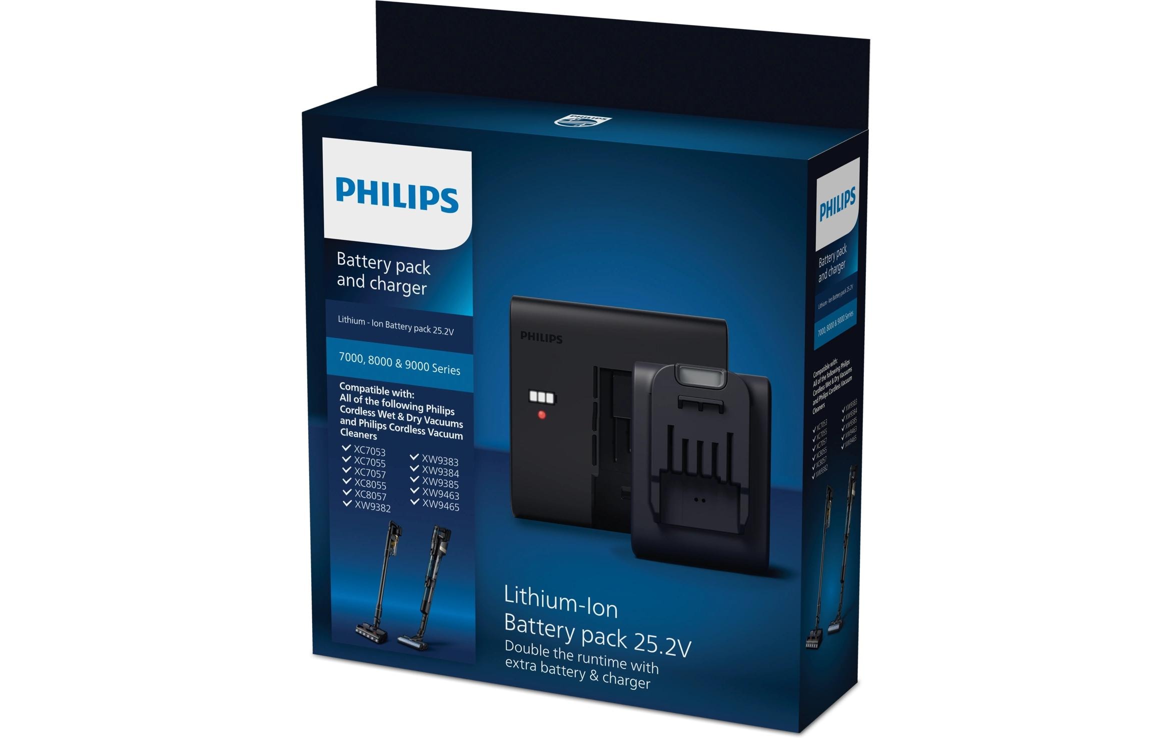 Philips Lithium-Ionen-Akku und Ladegerät 2250 mAh
