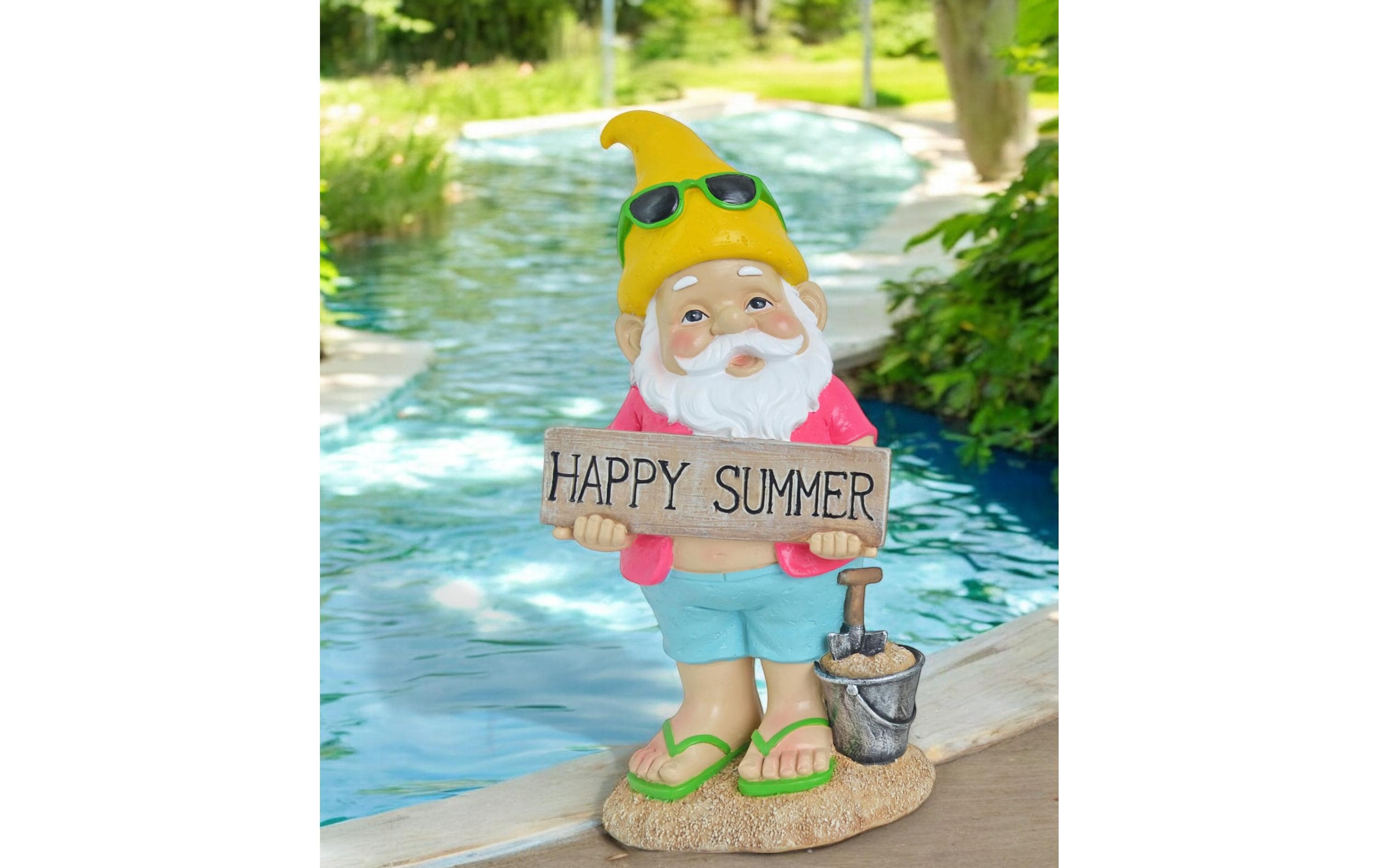 Dameco Dekofigur Gartenzwerg Beach Summer