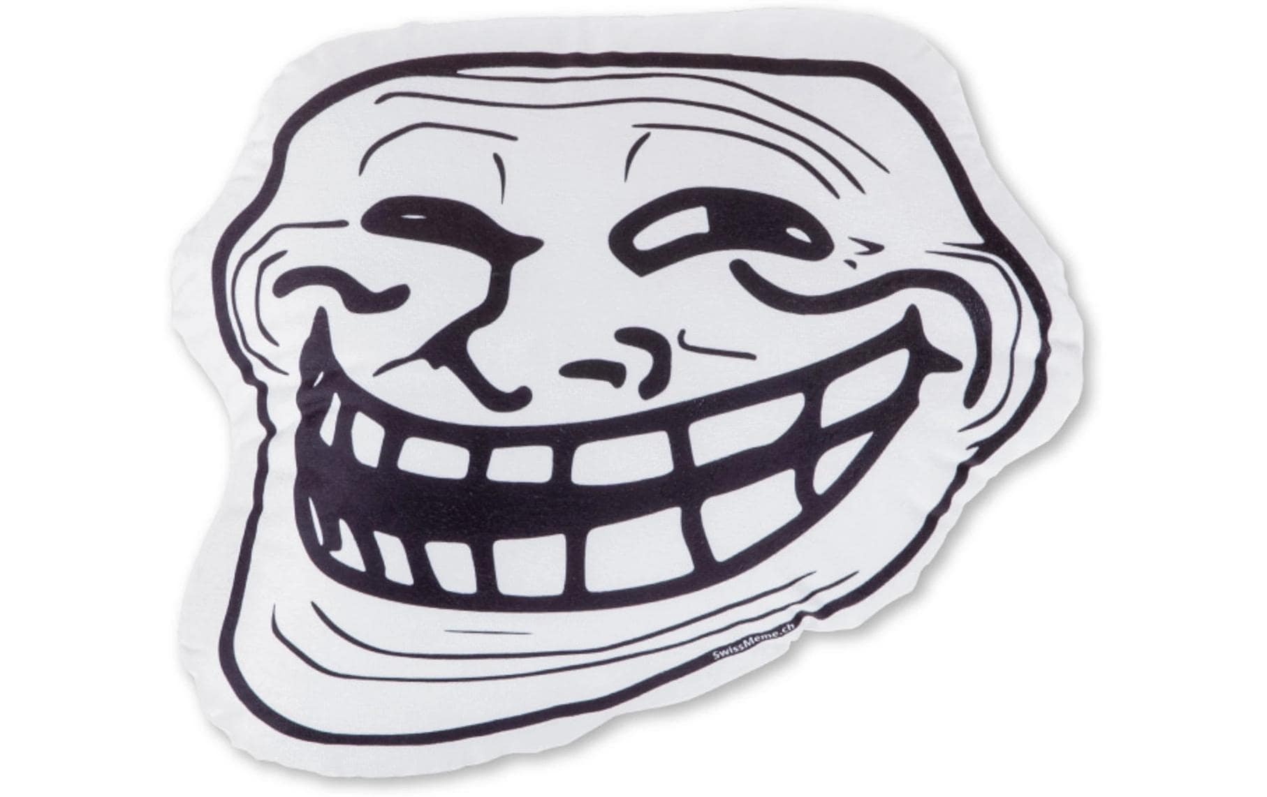 Swissmeme Kissen Trollface, 41 x 34 x 15 cm