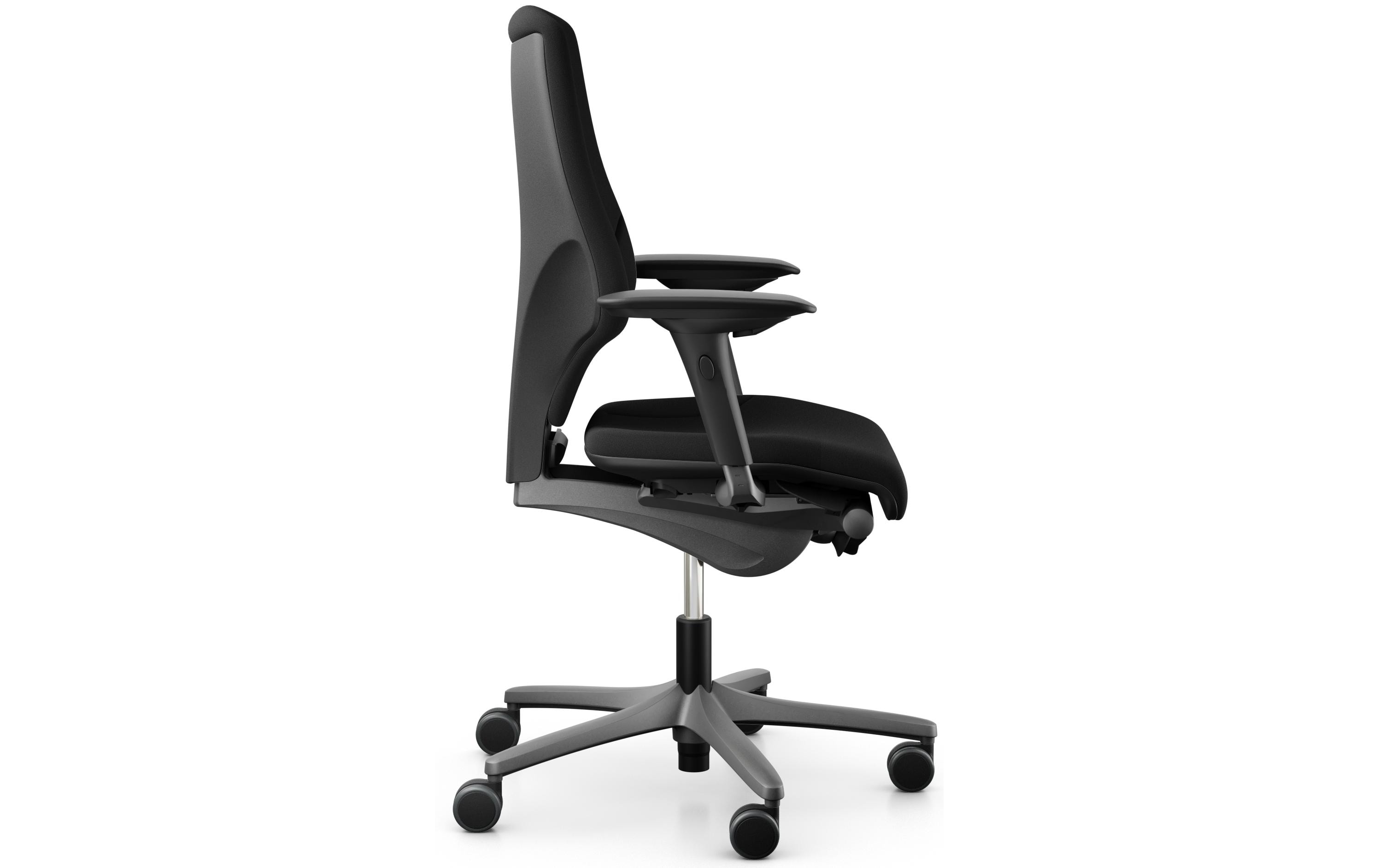 Giroflex Bürostuhl 64 mit Polsterrücken und Armlehnen, Schwarz Giroflex Bürostuhl 64 mit Polsterrücken und Armlehnen, Schwarz