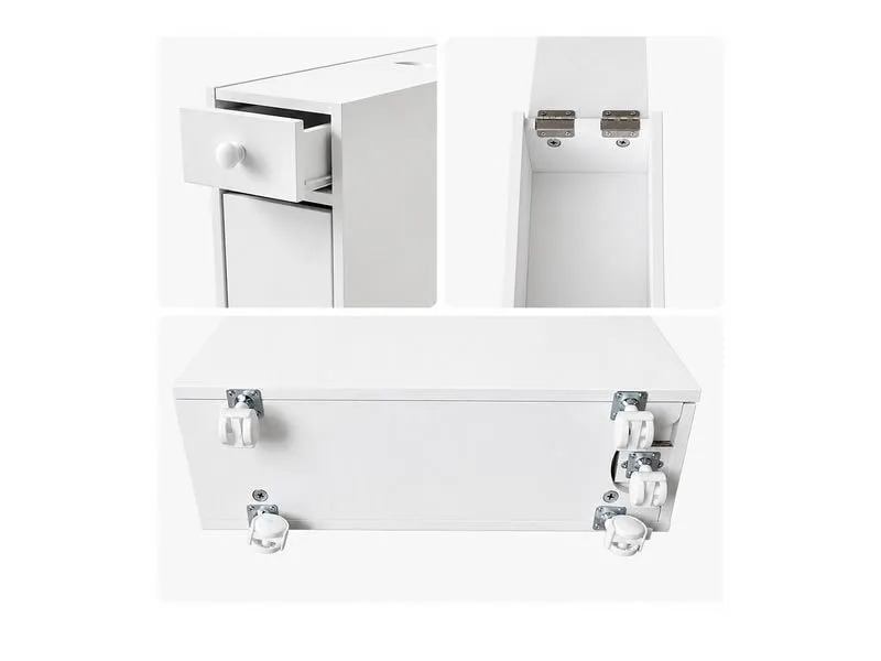 relaxdays Nischenwagen 16 x 62 cm, Weiss relaxdays Nischenwagen 16 x 62 cm, Weiss