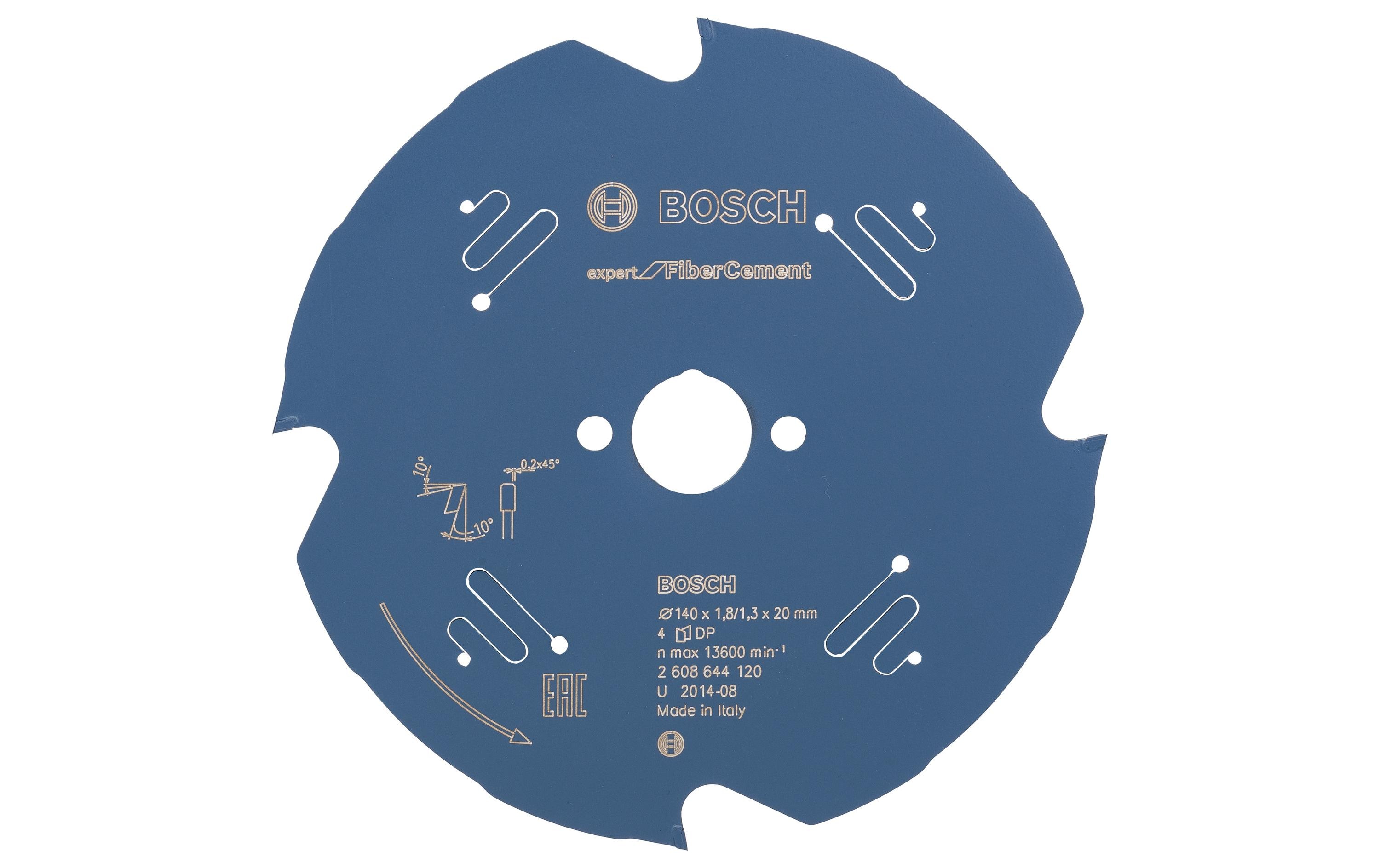 Bosch Professional Kreissägeblatt Expert Fibre Cement, 140 x 1.8 x 20 mm, Z 4