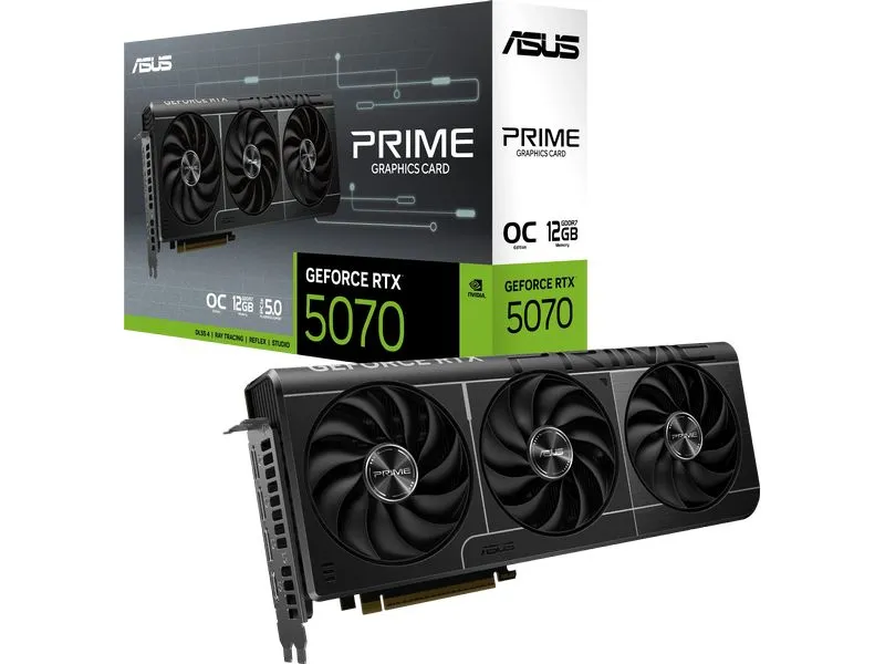 ASUS Grafikkarte Prime GeForce RTX 5070 OC Edition 12 GB GDDR7 ASUS Grafikkarte Prime GeForce RTX 5070 OC Edition 12 GB GDDR7