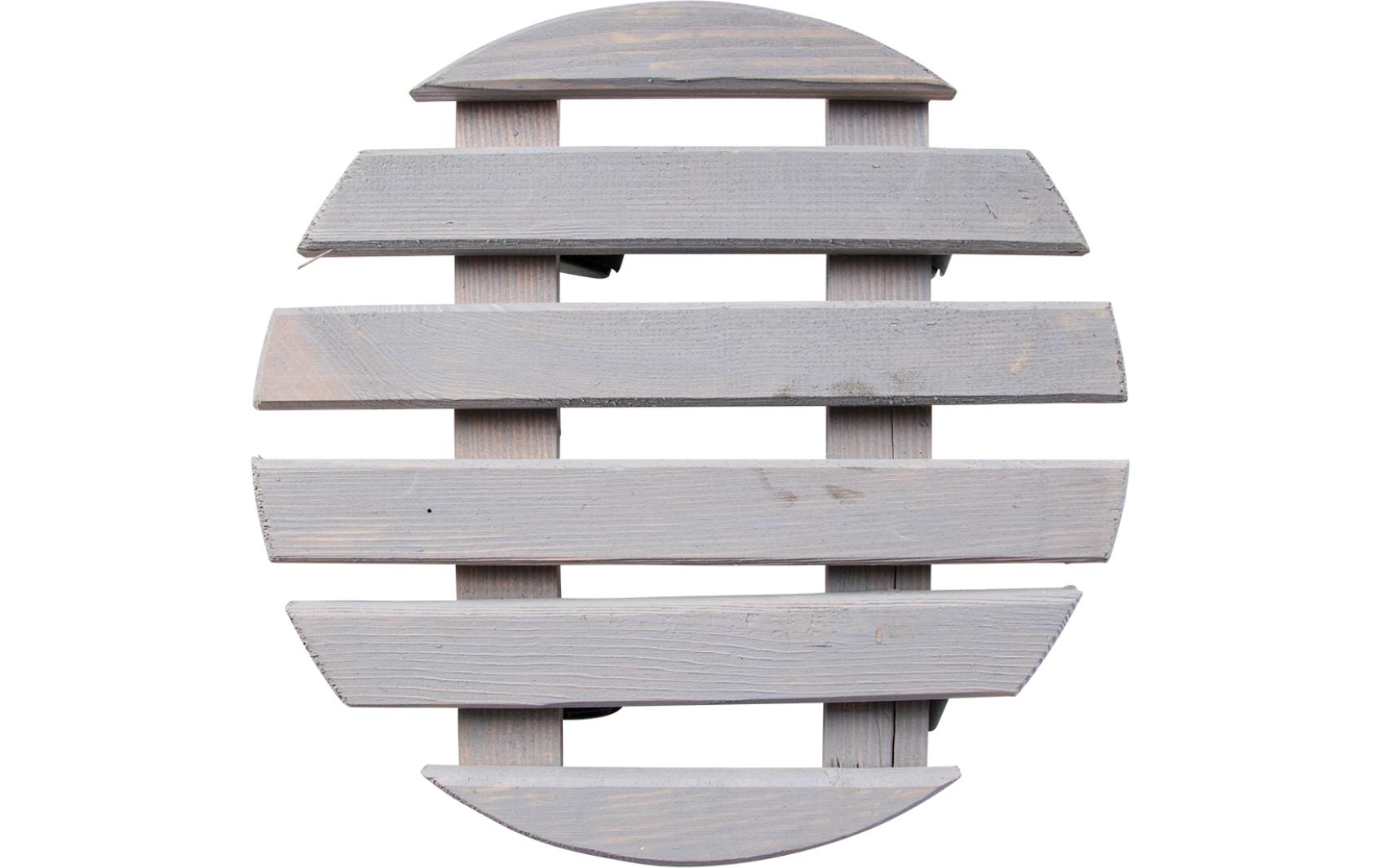 Esschert Design Rolleruntersetzer Rund L Grau/Schwarz