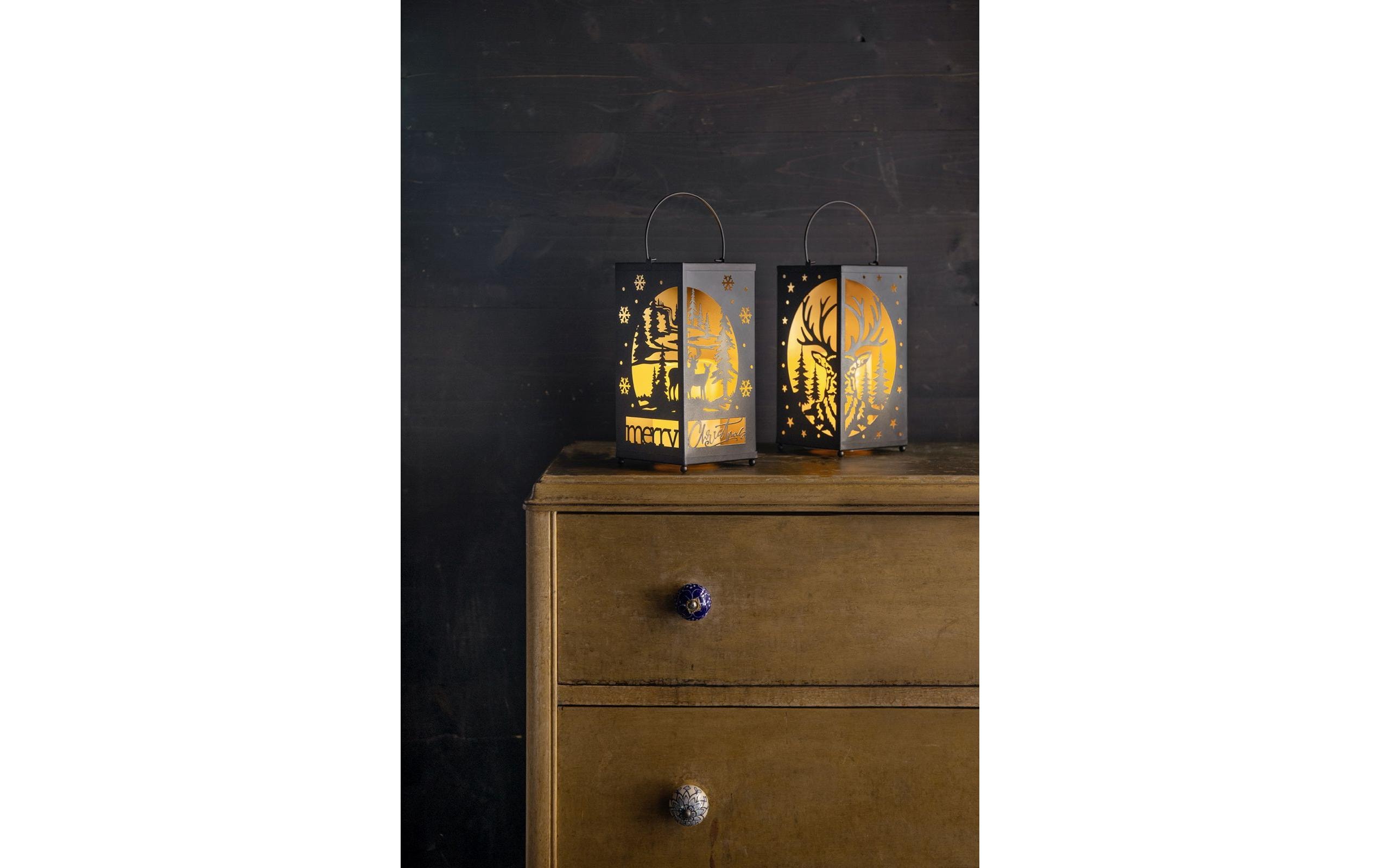 STT Laterne Kerze Deer 24 cm