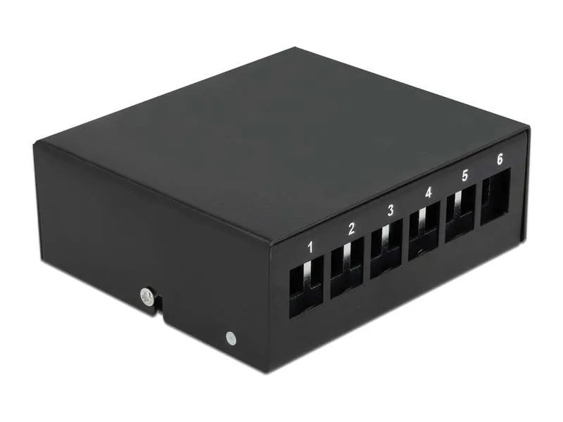 Delock Gehäuse Keystone Patchpanel 6 Port schwarz Delock Gehäuse Keystone Patchpanel 6 Port schwarz