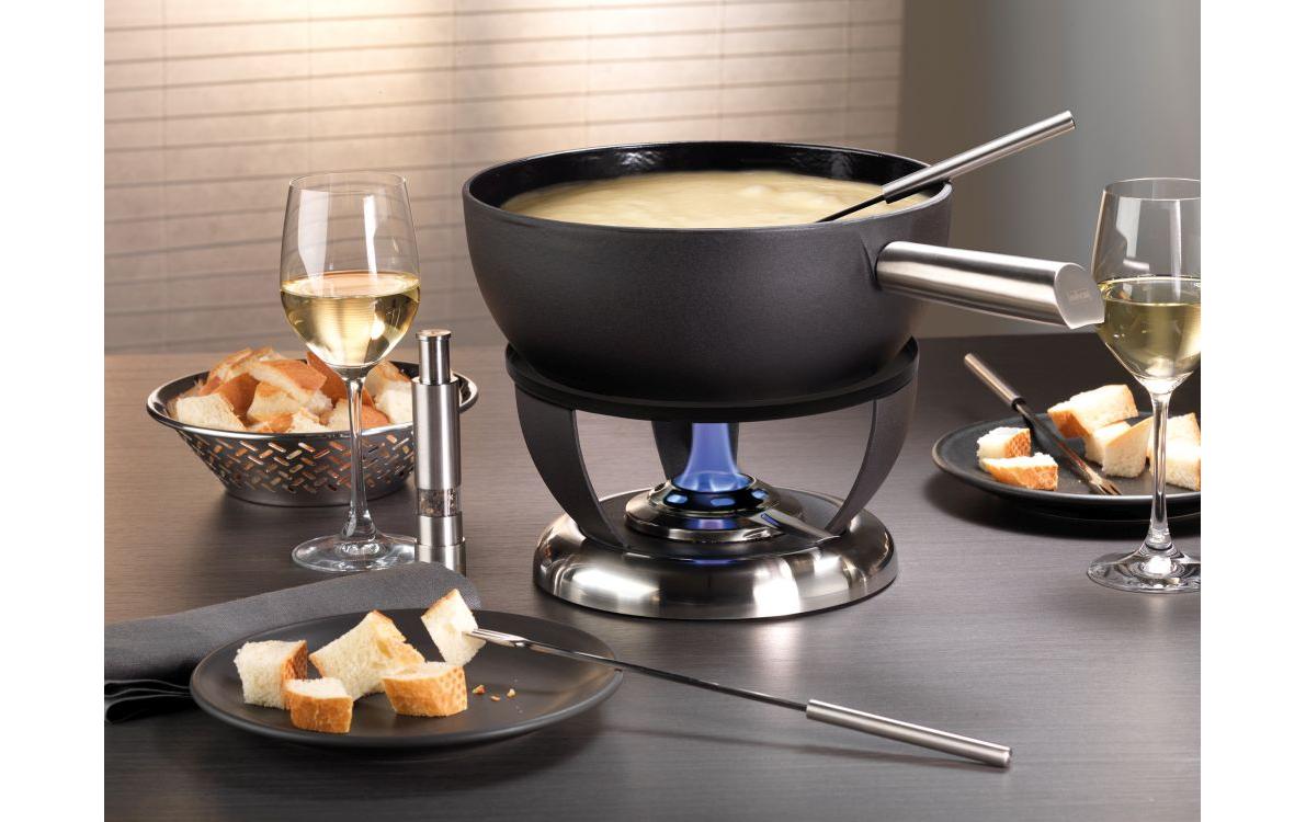 Stöckli Fondue-Rechaud Bellavista Schwarz/Silber