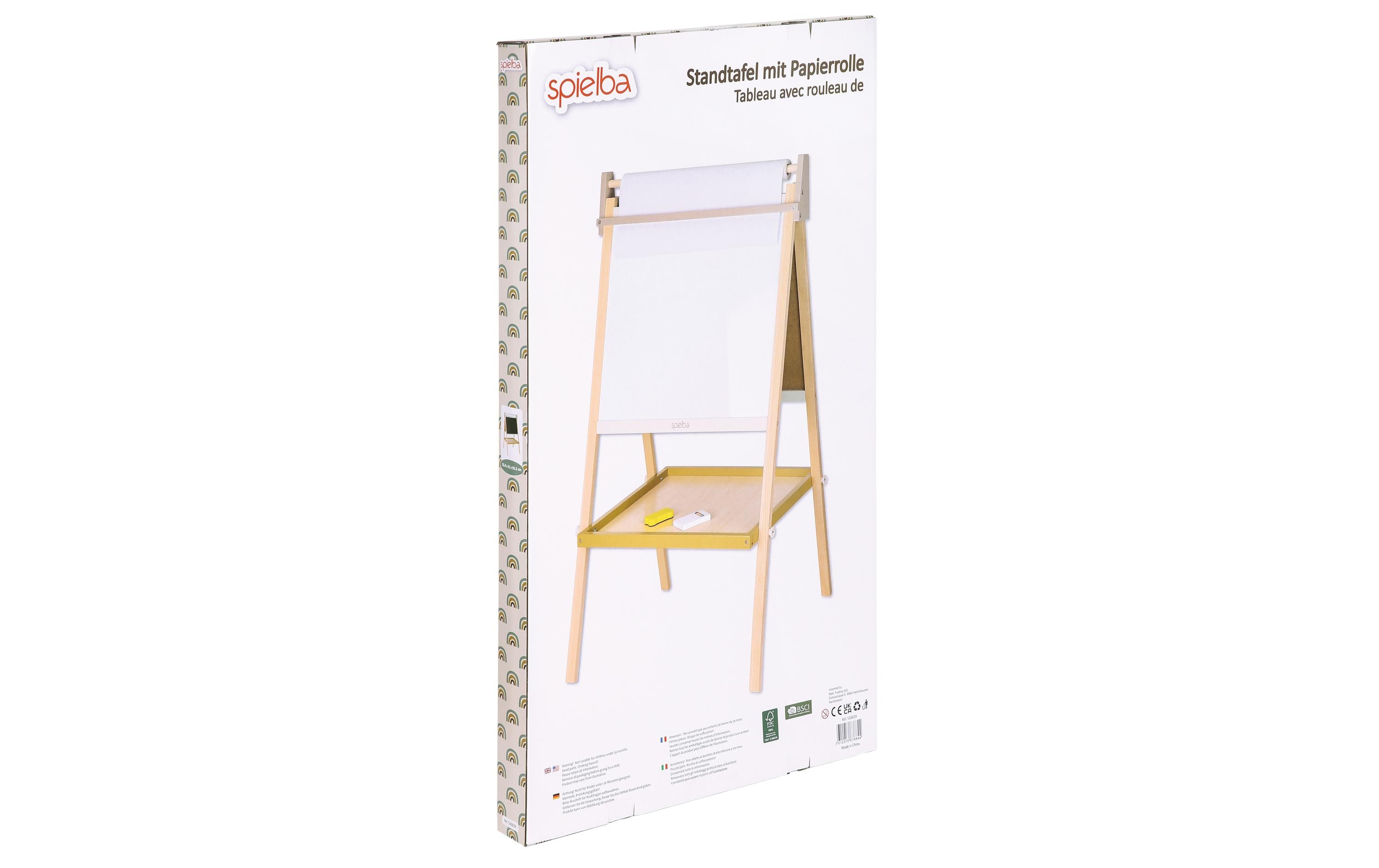 Spielba Holzspielwaren Standtafel mit Papier und Kreide