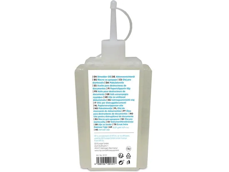 HP Spezial-Öl für Aktenvernichter 0.12 l HP Spezial-Öl für Aktenvernichter 0.12 l