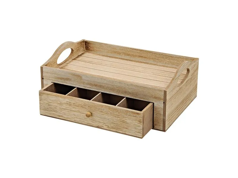 G. Wurm Teebox mit sieben Fächern 30 x 11 x 20 cm