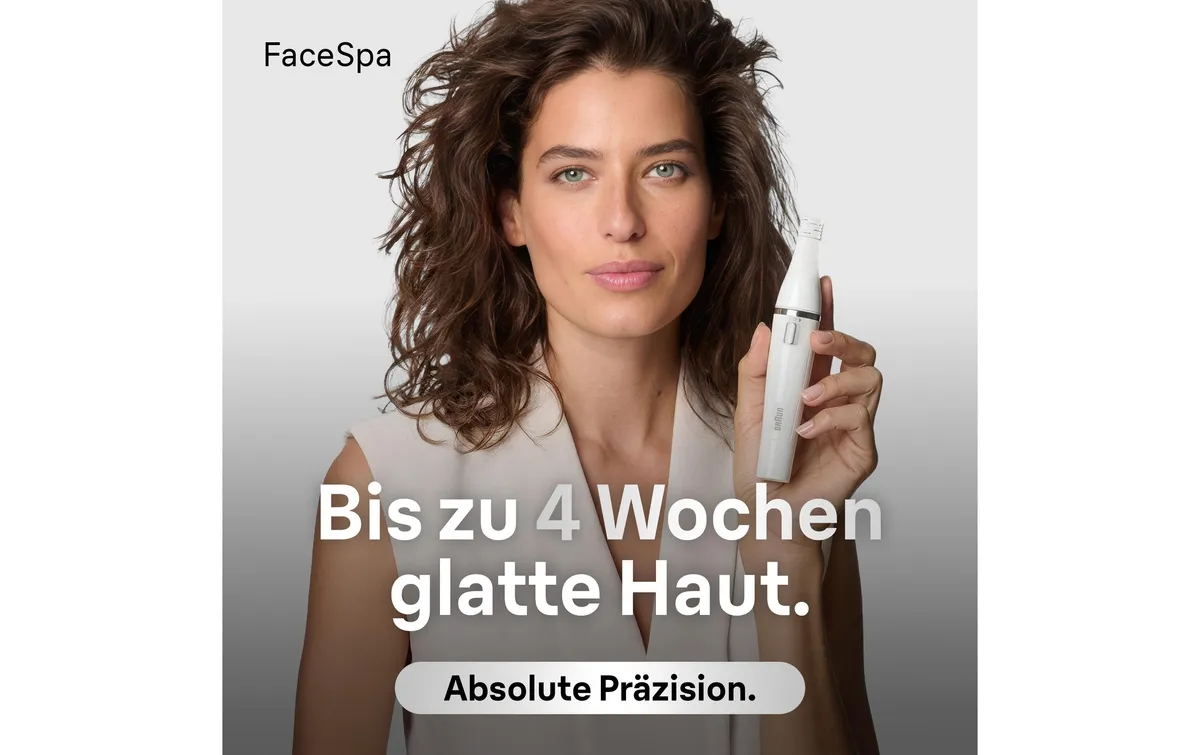 Braun Gesichtsepilierer FaceSpa SE810 Weiss/Silber