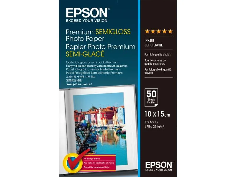 Epson Fotopapier 10 x 15 cm 255 g/m² 50 Stück Epson Fotopapier 10 x 15 cm 255 g/m² 50 Stück
