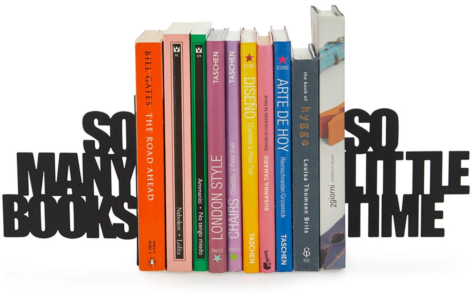 Trendform Buchstützen-Set So Many! Schwarz Trendform Buchstützen-Set So Many! Schwarz