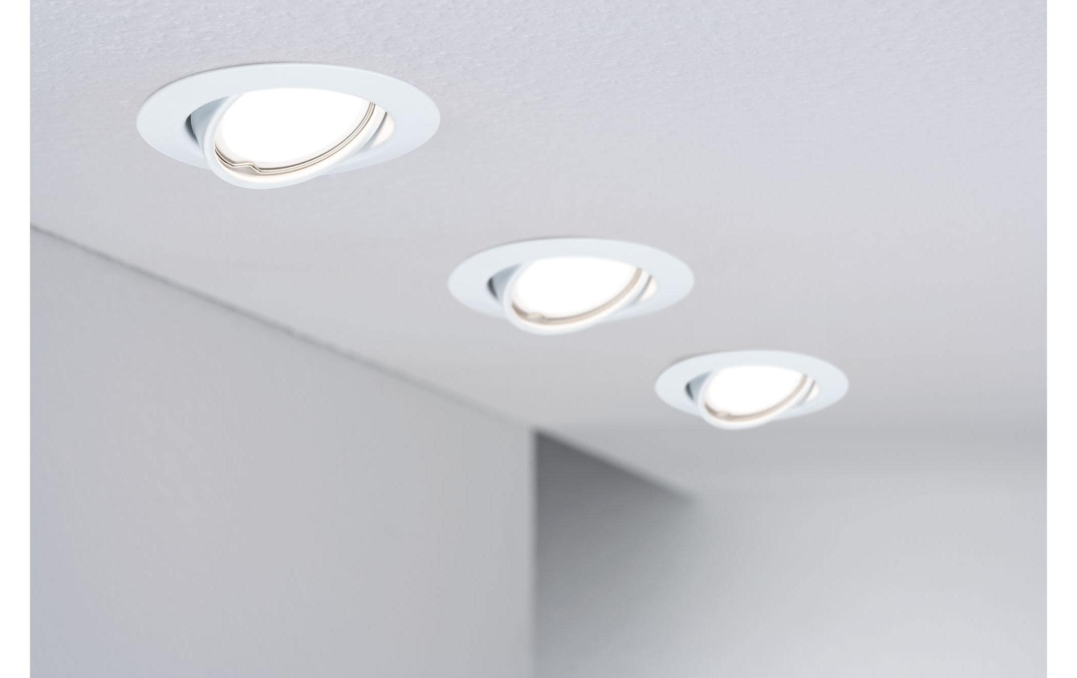 Paulmann Einbauspot LED Base Basisset, GU10, 10 x 10W, Weiss