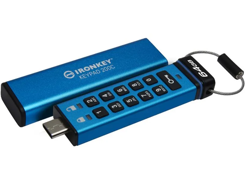 Kingston USB-Stick IronKey Keypad 200C 64 GB Kingston USB-Stick IronKey Keypad 200C 64 GB