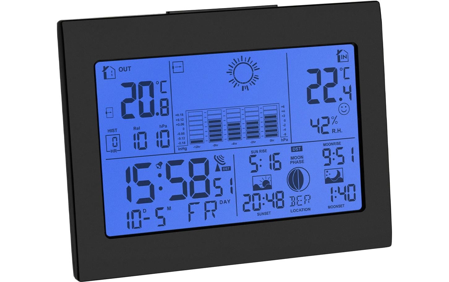 TFA Dostmann Wetterstation Horizon Schwarz