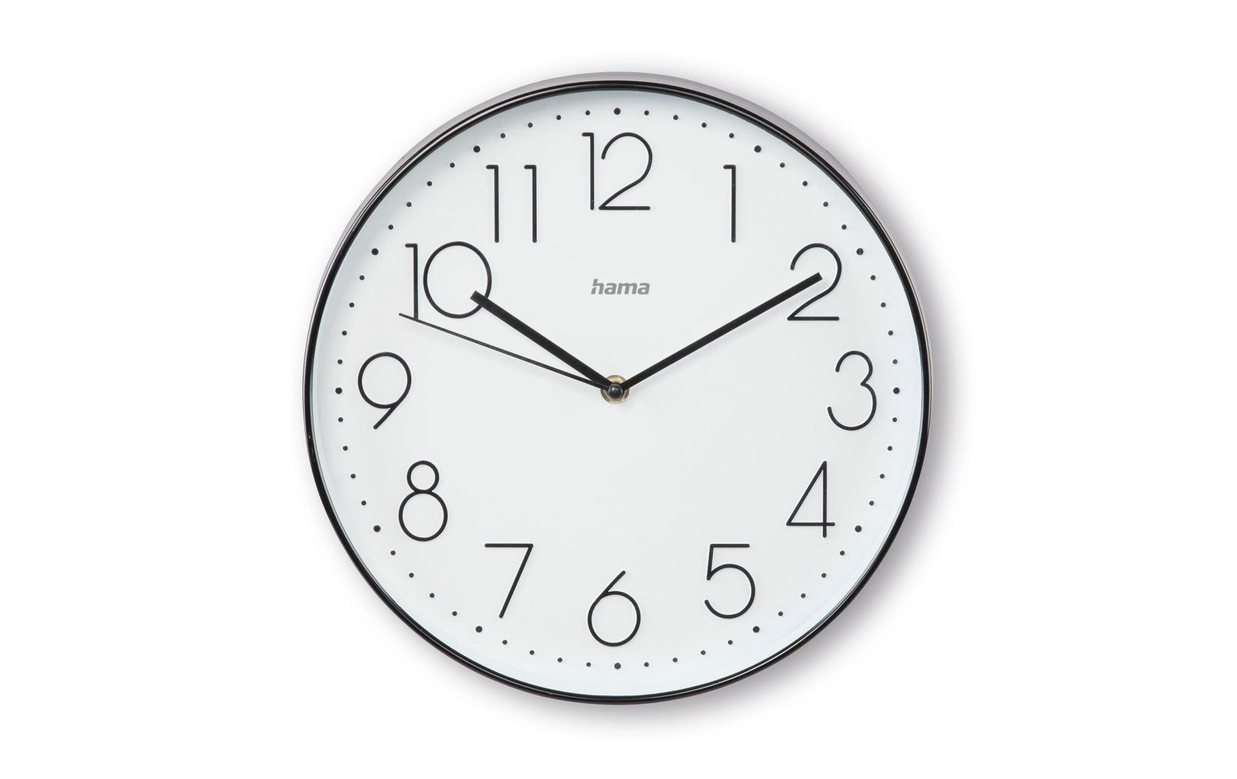 Hama Wanduhr Korsika Ø 30 cm, Schwarz