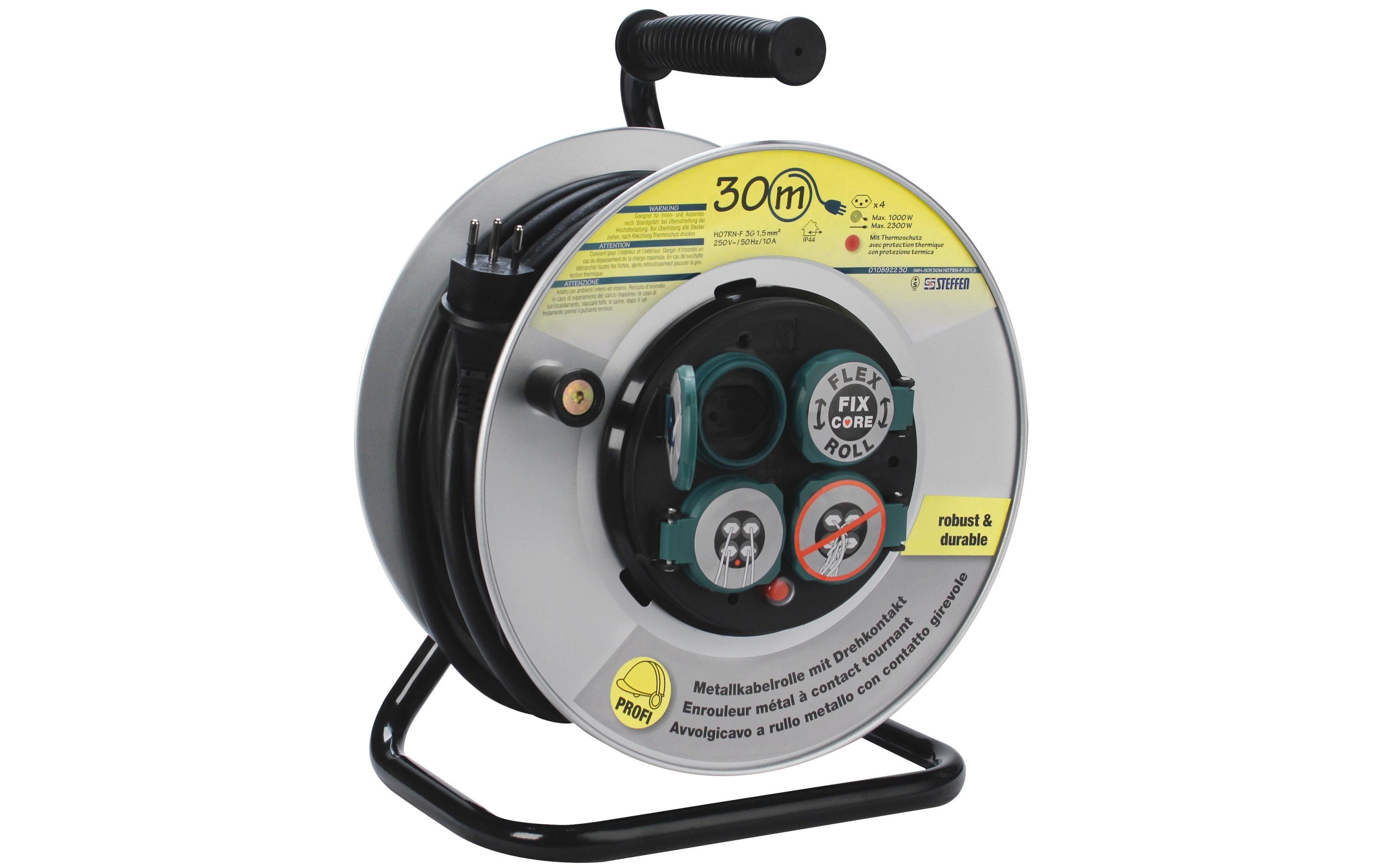 STEFFEN Kabelrolle PowerRoll FixCore 30 m