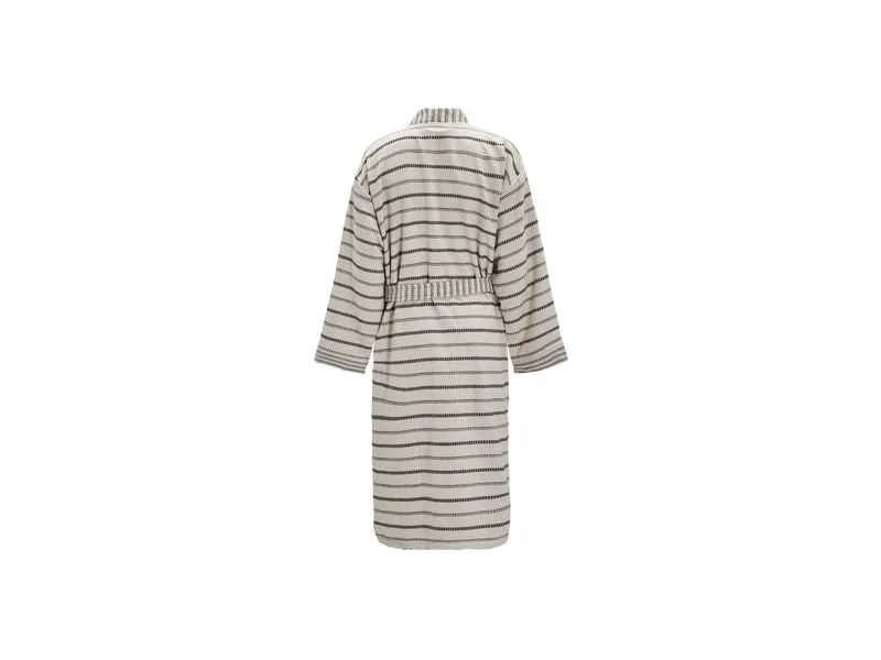 meraki Bademantel True Schwarz/Weiss