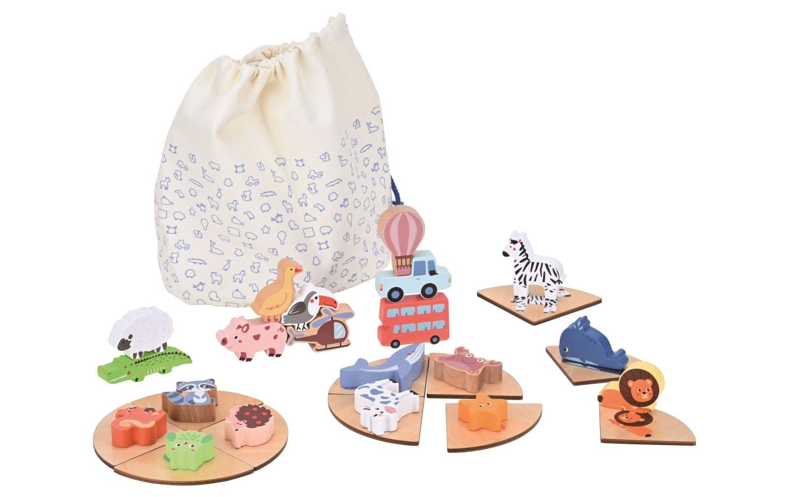 Spielba Holzspielwaren Sortierspiel Fühlen und Zuordnen