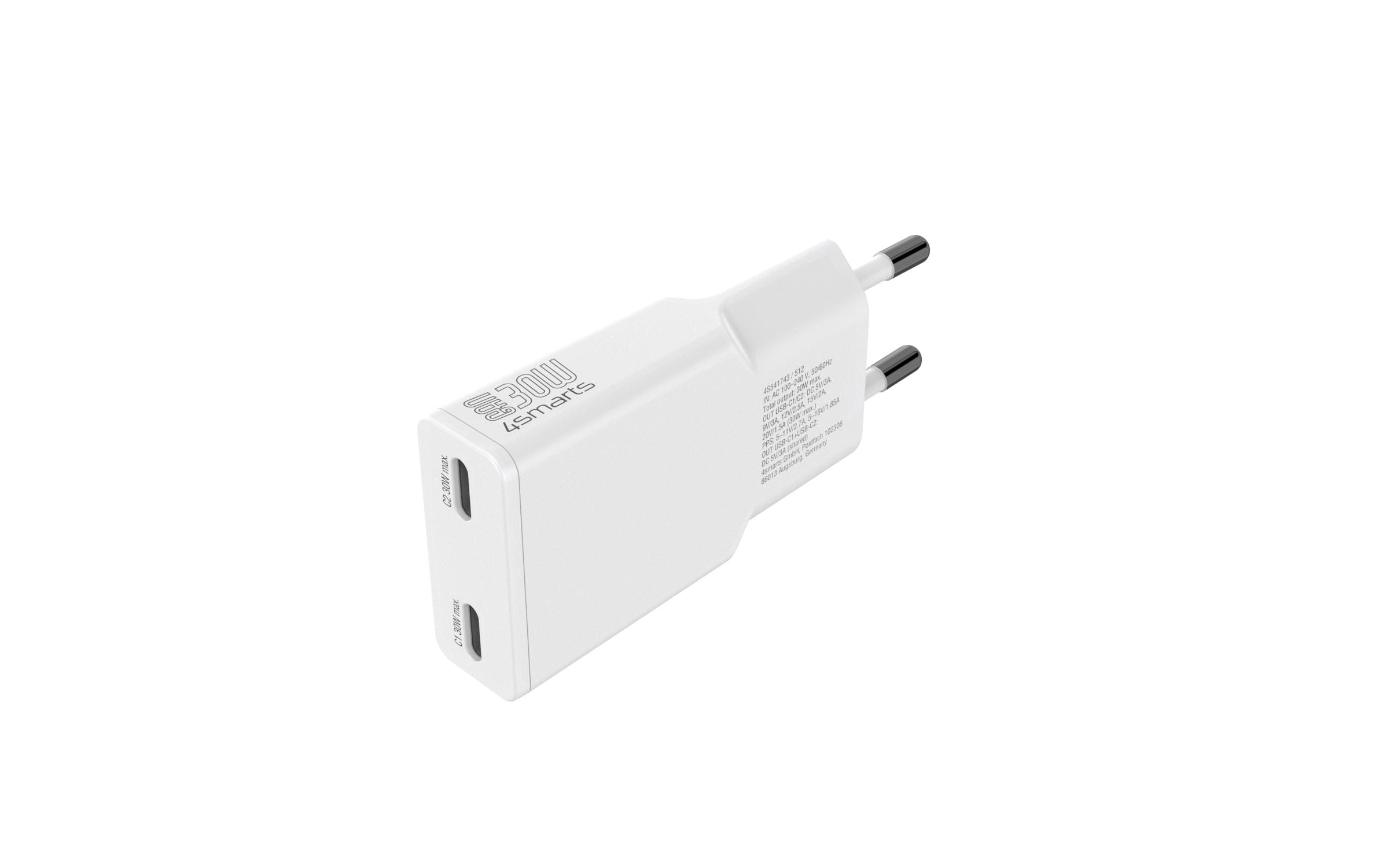 4smarts Netzladegerät PDPlug Slim Dual Weiss 4smarts Netzladegerät PDPlug Slim Dual Weiss