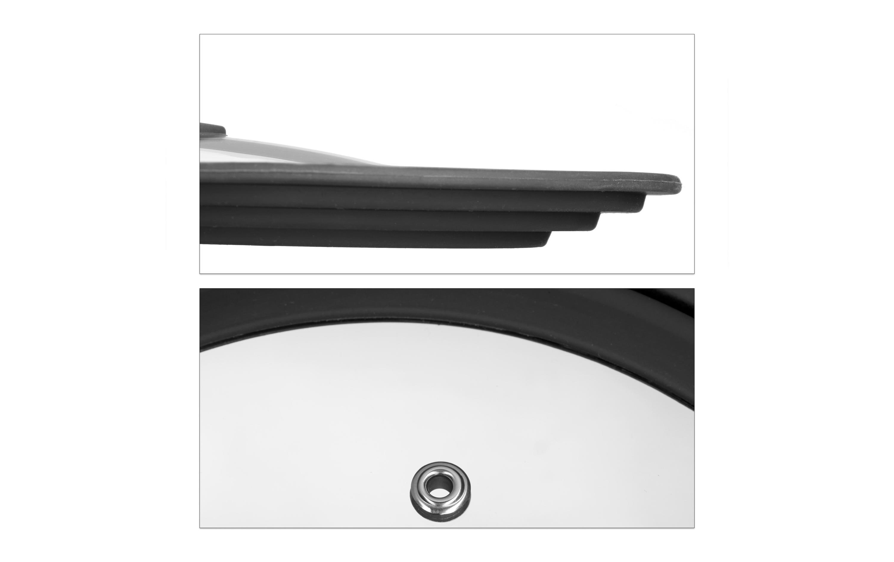 relaxdays Topfdeckel 22-26 cm, Schwarz