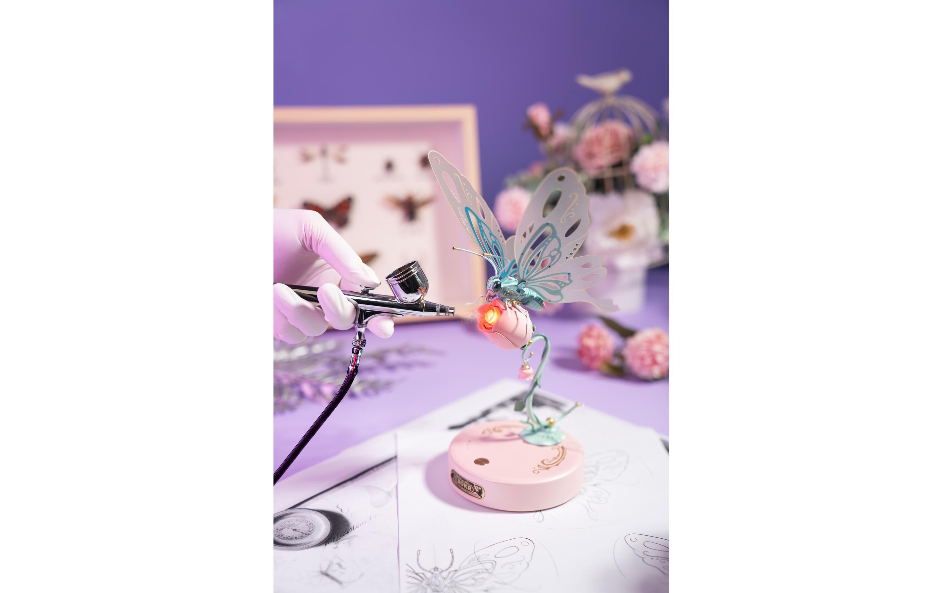 RoboTime Bausatz ROKR Mechanischer Blauer Schmetterling