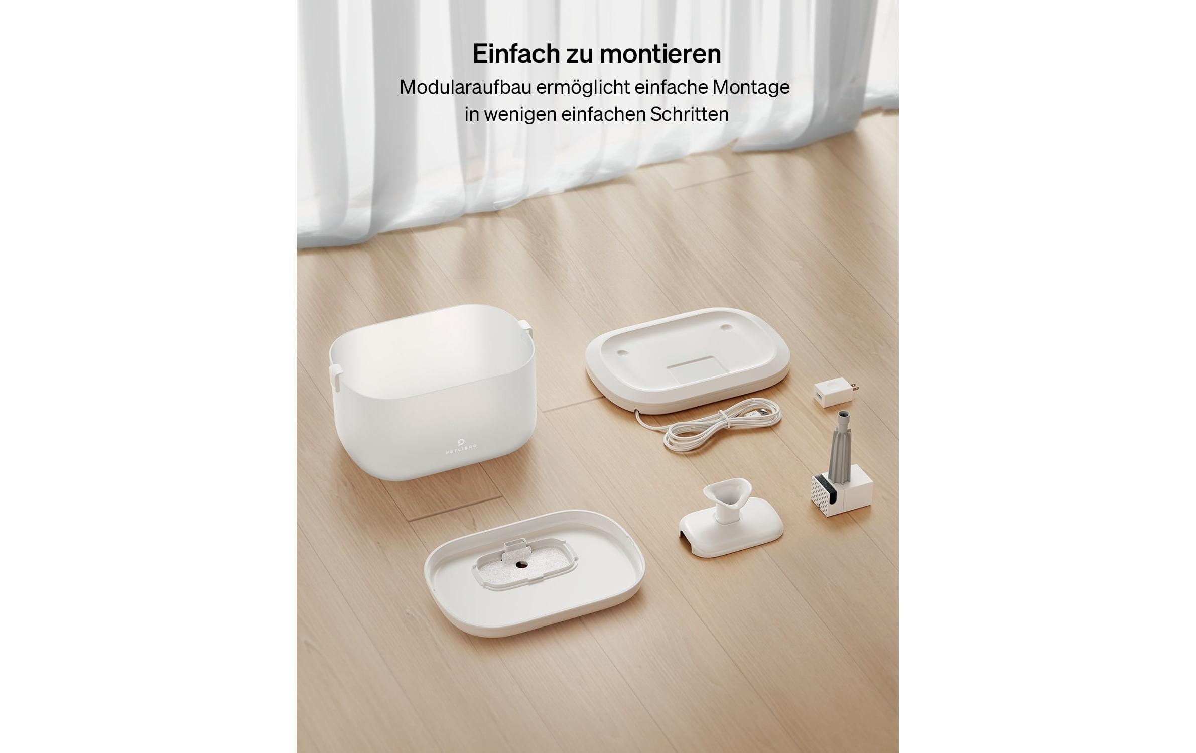 Petlibro Dockstream kabellose Wasserfontäne Weiss