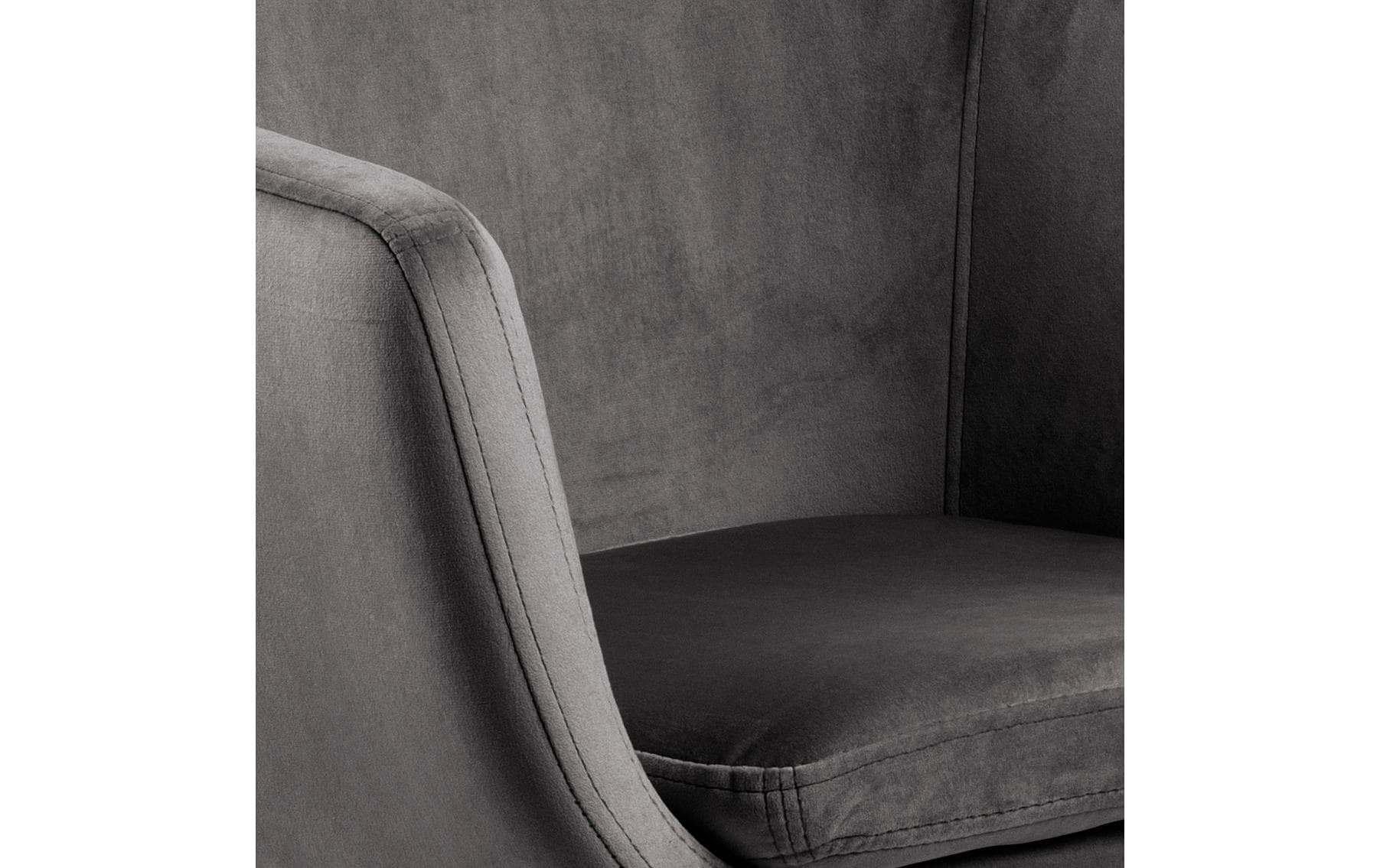 AC Design Bürostuhl Nora, mit Polsterrücken und Armlehnen, Dunkelgrau