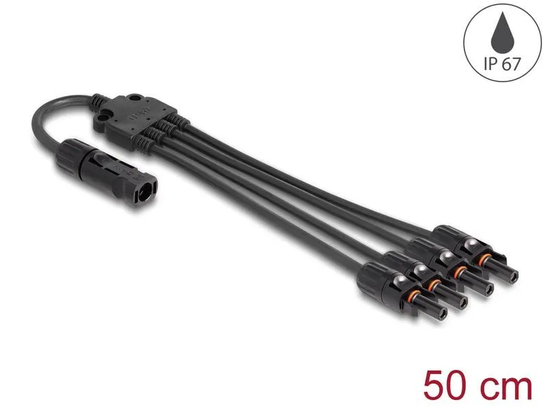 Delock Splitter Kabel DL4 1x Stecker zu 4x Buchse 4 mm², 50 cm Delock Splitter Kabel DL4 1x Stecker zu 4x Buchse 4 mm², 50 cm
