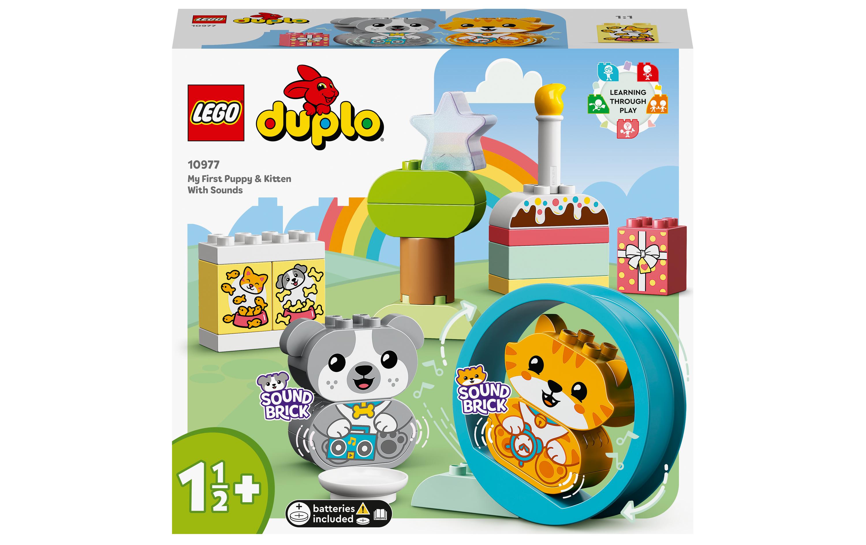 LEGO® DUPLO® Mein erstes Hündchen & Kätzchen – mit Ton 10977