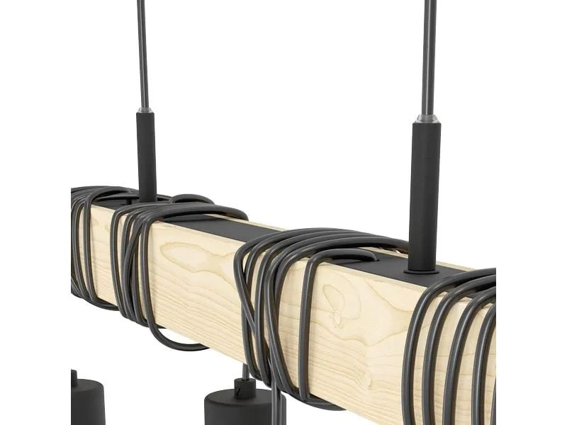 EGLO Leuchten Pendelleuchte TOWNSHEND 5 schwarz exkl. E27 4x60W EGLO Leuchten Pendelleuchte TOWNSHEND 5 schwarz exkl. E27 4x60W