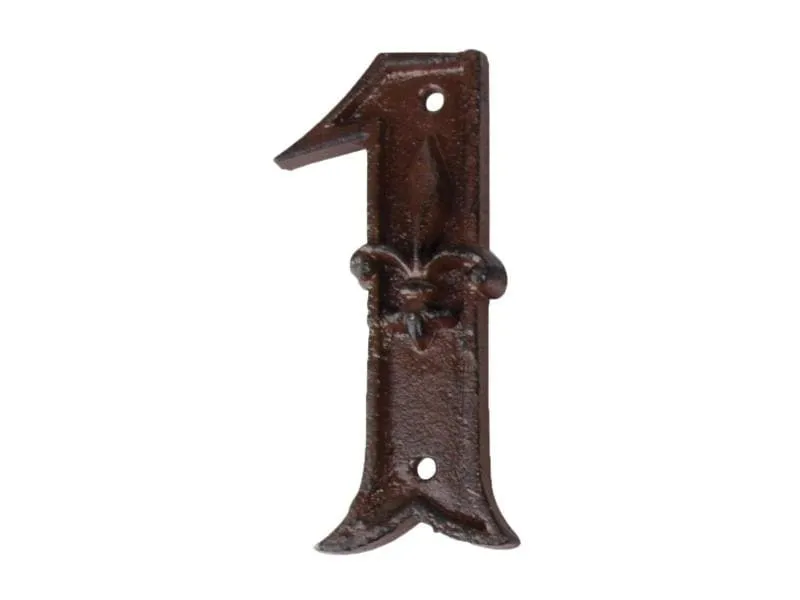 Esschert Design Hausnummer 1 aus Gusseisen Esschert Design Hausnummer 1 aus Gusseisen