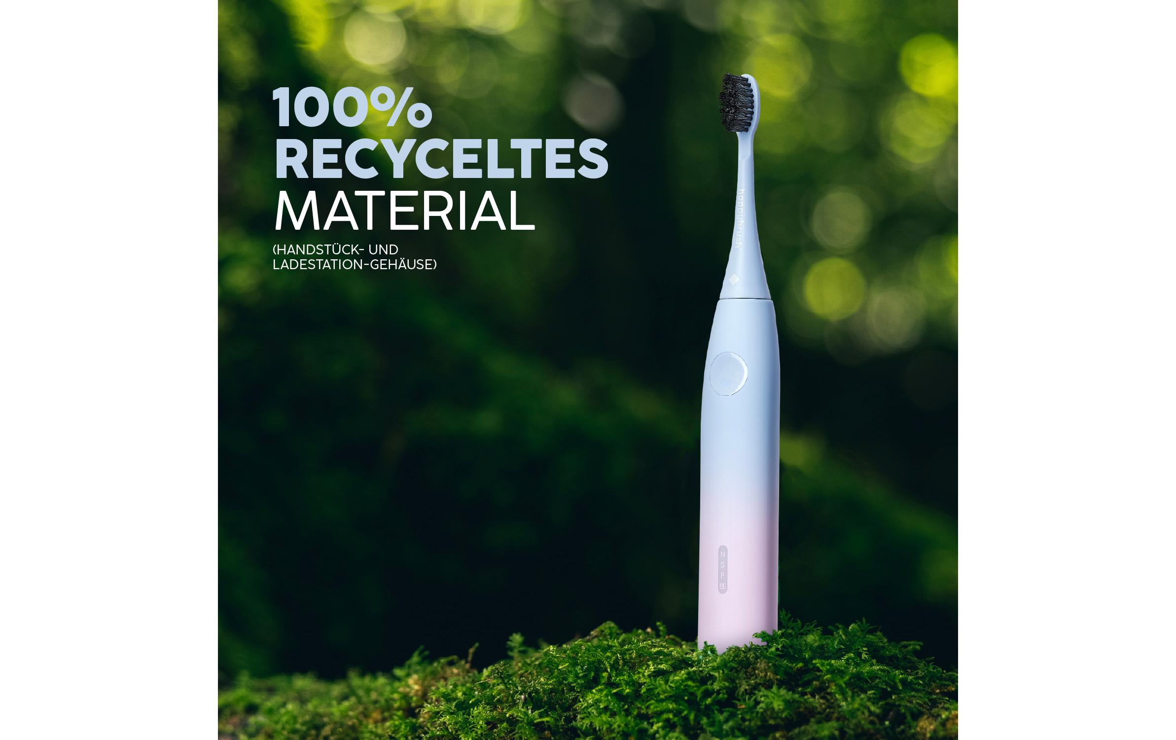 happybrush Schallzahnbürste StarterKit Eco Vibe 3 Sunrise