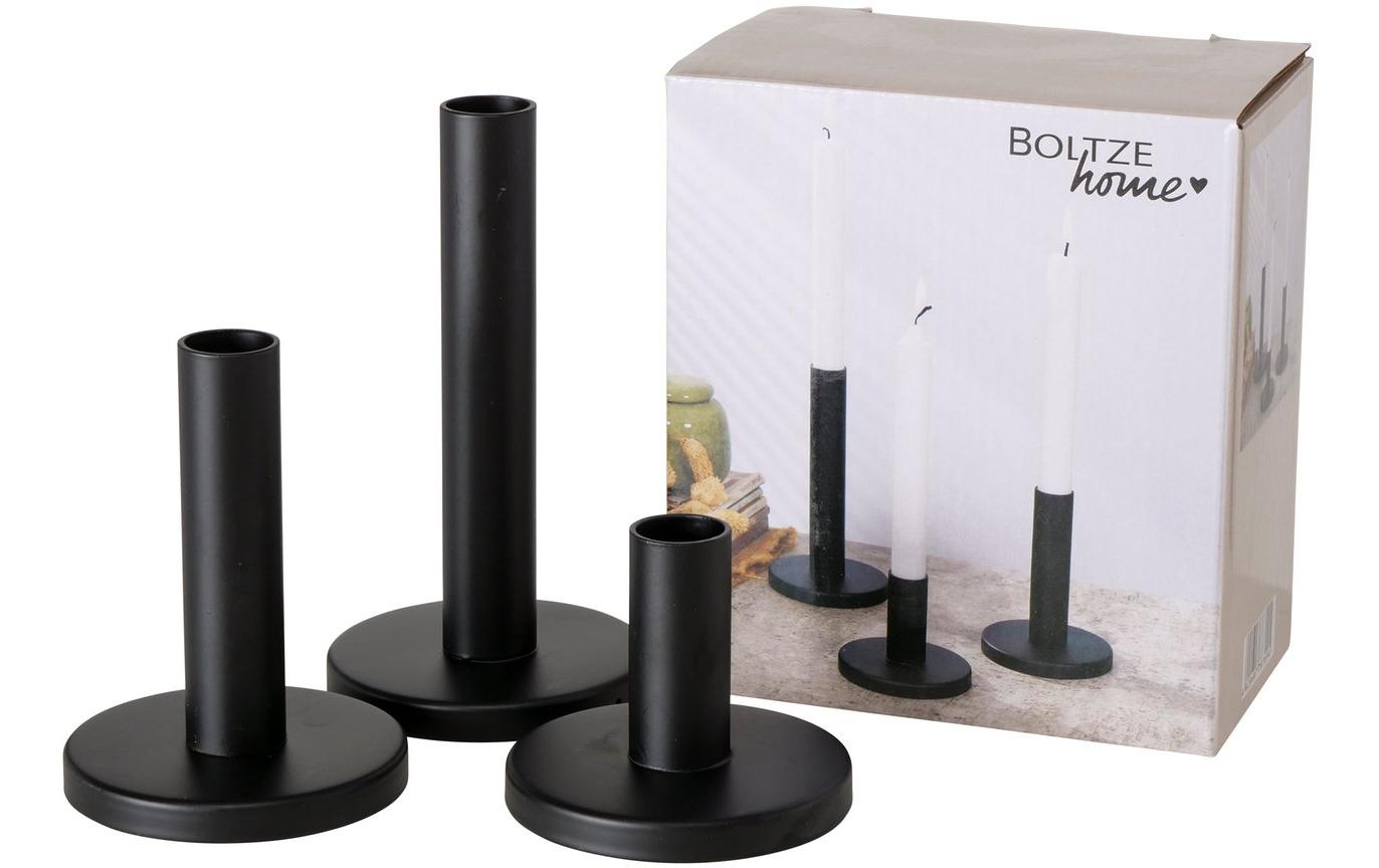 Boltze Kerzenhalter Malko 3-teilig, Schwarz