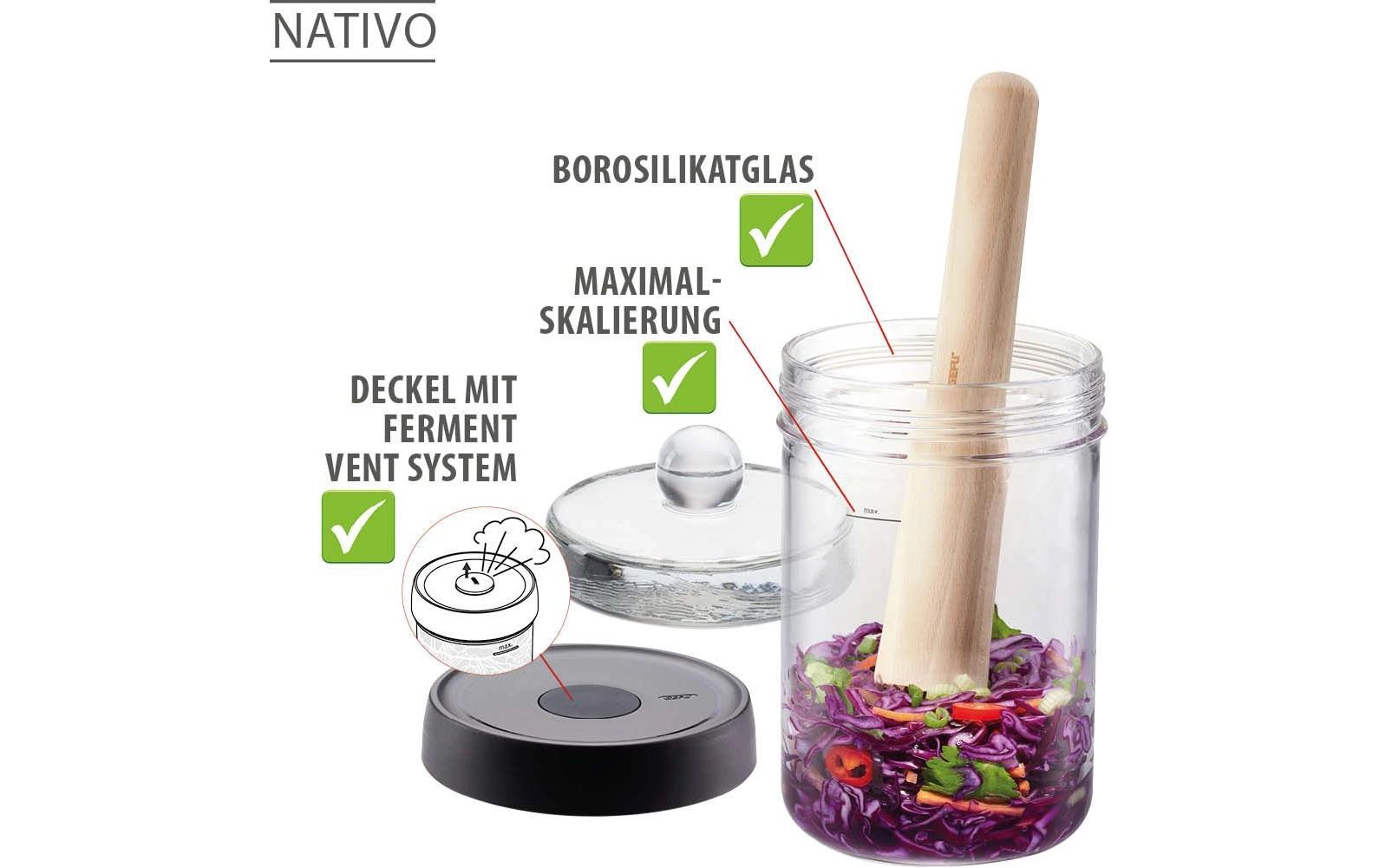 GEFU Fermentationsglas NATIVO 4-teilig, 1 L