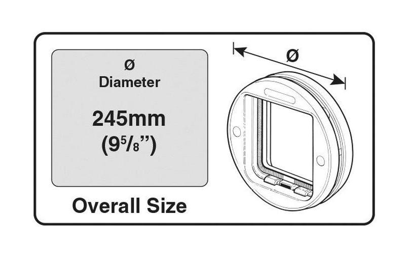 Cat Mate Freilauftür Cat Mate 4-Wege für Glasscheiben Weiss