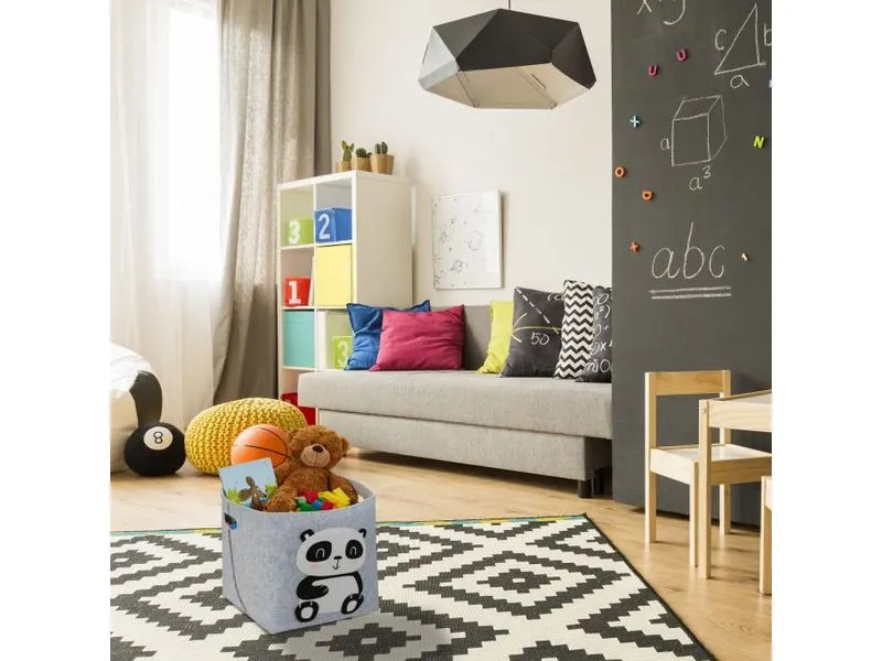 relaxdays Spielzeugkorb Panda relaxdays Spielzeugkorb Panda