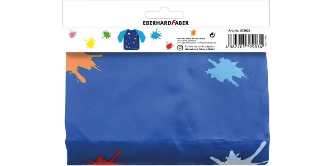 Eberhard Faber Mal-Schürze Einheitsgrösse für Kinder 4 bis 9 Jahre Blau Eberhard Faber Mal-Schürze Einheitsgrösse für Kinder 4 bis 9 Jahre Blau