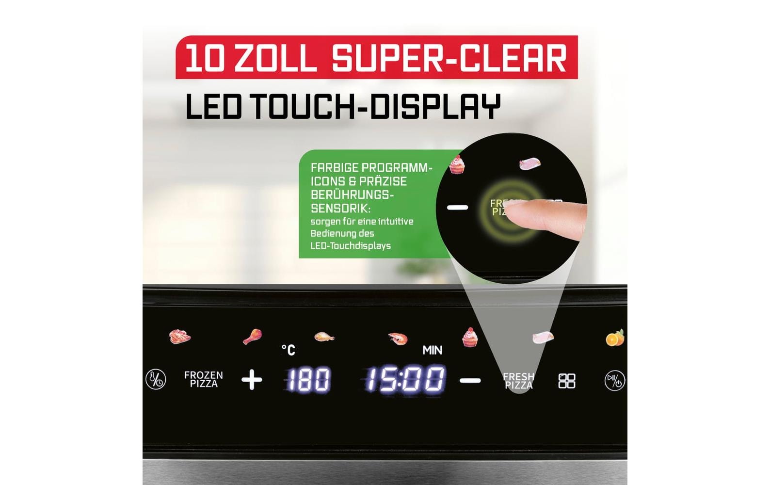 GOURMETmaxx Heissluftfritteuse mit XXL-Garfläche 7 l GOURMETmaxx Heissluftfritteuse mit XXL-Garfläche 7 l