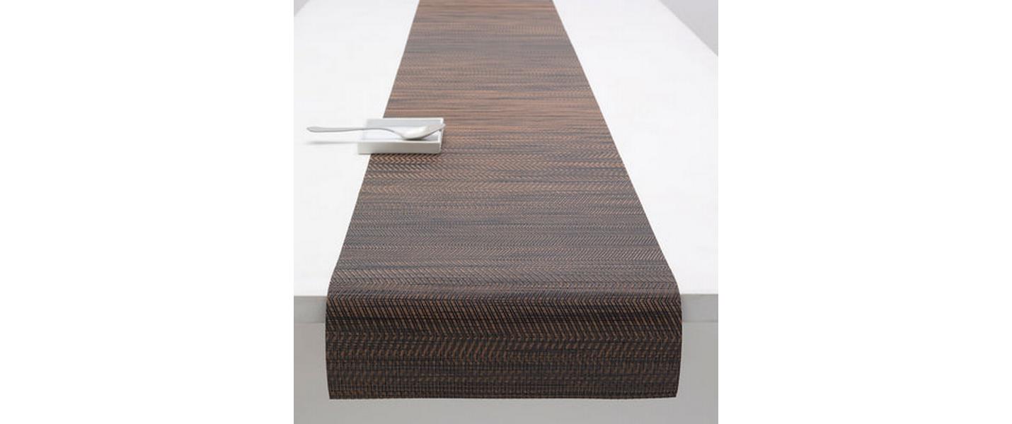 Chilewich Tischläufer Wave Braun, 36 x 183 cm