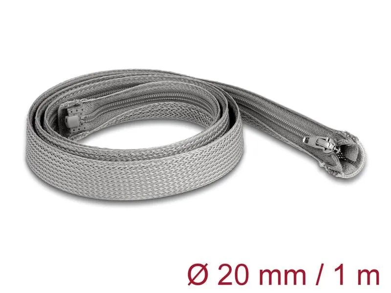 Delock Kabelschlauch 1 m x 20 mm Grau Delock Kabelschlauch 1 m x 20 mm Grau